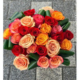 Buchet 25 Trandafiri Colorati BR174